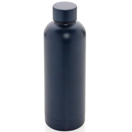 Branded RSC Recycled Stainless Steal Impact Vacuum Bottle from Total Merchandise - navy