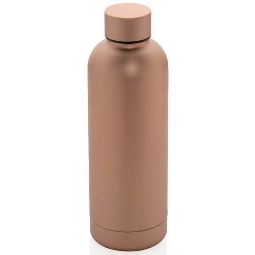 Custom branded RSC Recycled Stainless Steal Impact Vacuum Bottle with a design from Total Merchandise - Copper