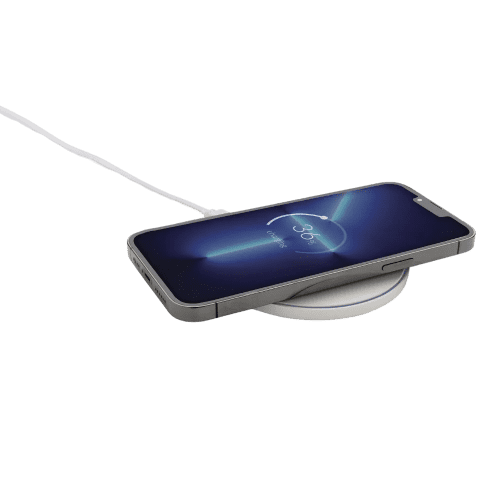 Image of the Recycled Plastic 10w Wireless Chargers with a design from Total Merchandise