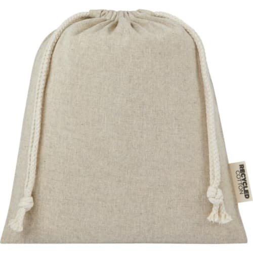 Unbranded Medium Pheebs GRS recycled cotton gift bag in Heather Natural from Total Merchandise