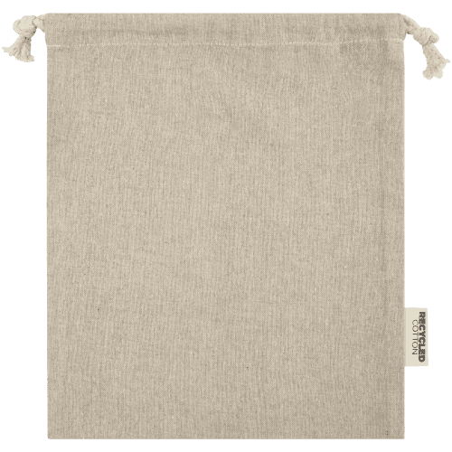 Customisable Medium Pheebs GRS recycled cotton gift bag in Heather Natural from Total Merchandise