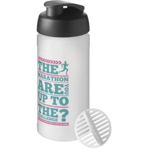 Logo branded Baseline Plus 500ml Shaker Bottle with a design from Total Merchandise