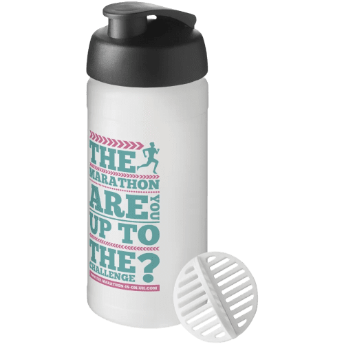 Logo branded Baseline Plus 500ml Shaker Bottle with a design from Total Merchandise