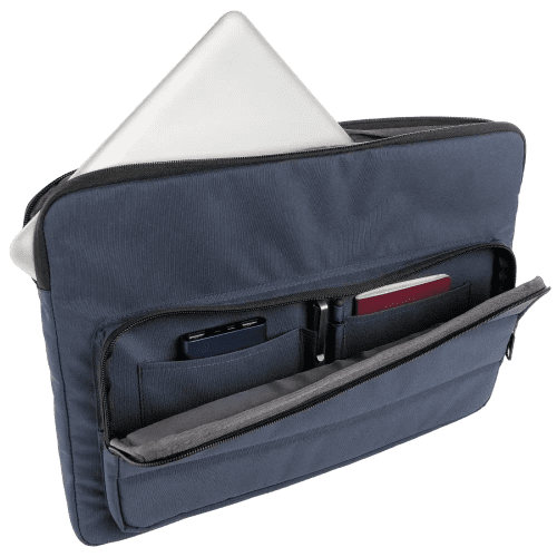 Open RPET Impact Recycled Laptop Sleeve with a promotional design from Total Merchandise