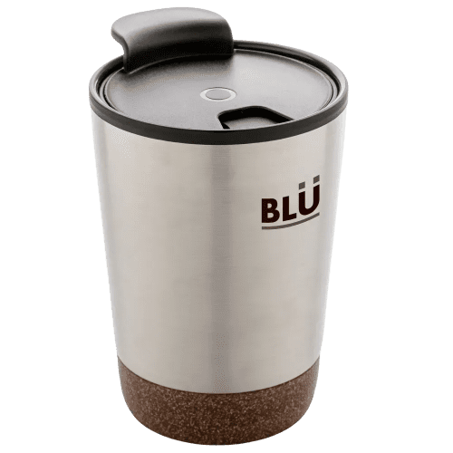 Promotional printed Stainless Steel and Cork Coffee Tumbler with a design from Total Merchandise