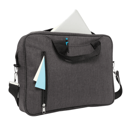 An image to show the pockets that are available in the Anthracite 15" Classic Laptop Bag