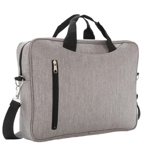 Customisable 15" Classic Laptop Bag in Grey from Total Merchandise