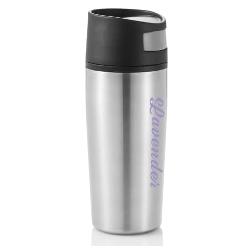 Promotional Leakproof Tumbler with a printed design from Total Merchandise - Black/Silver