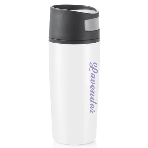 Custom branded Leakproof Tumbler with a design from Total Merchandise - Black/White