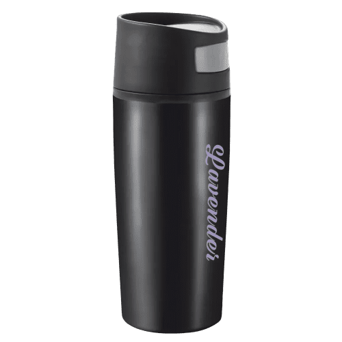 Branded Leakproof Tumbler with a promotional design from Total Merchandise - Black