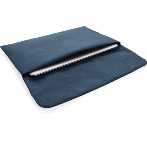 Logo printed Magnetic Closing 15.6" Laptop Sleeve in Blue from Total Merchandise