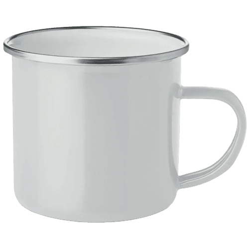 Metal Vintage Enamel Mug in White