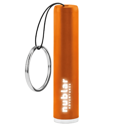 Promotional Torch Keyring with a branded design from Total Merchandise - Orange