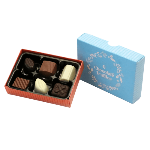 Promotional Luxury Chocolate Truffles are full colour printed by Total Merchandise to show your logo