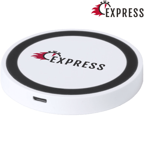 An image of the Total Express Wireless Charger with a printed logo