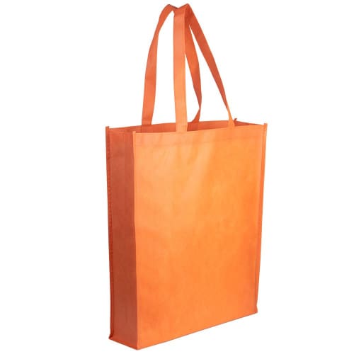 Logo branded RPET Non-Woven Shopping Bags with a printed design from Total Merchandise - Orange