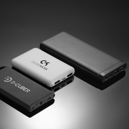 The promotional branded Chili Concept 4000mAh Theta Power Bank lifestyle picture