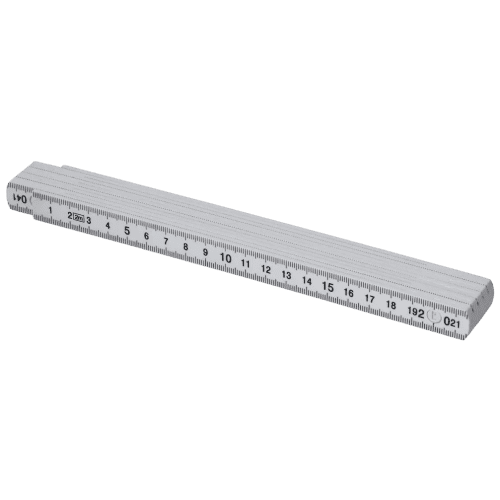 Customisable Folding 2M Ruler in White printed with your company logo from Total Merchandise