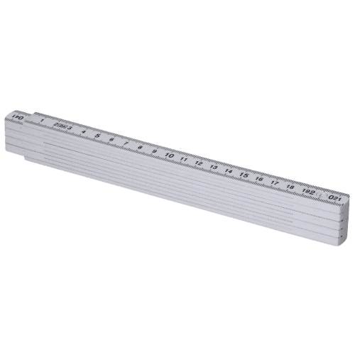 Personalisable Folding 2M Ruler in White printed with your company logo from Total Merchandise