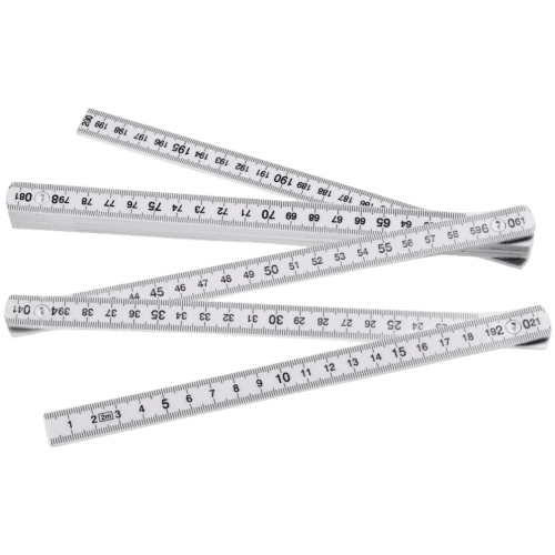 Custom Branded Folding 2M Ruler in White printed with your company logo from Total Merchandise
