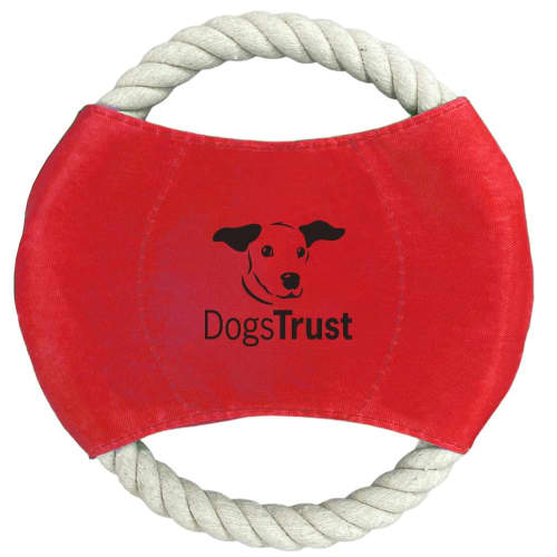 Custom branded Dog Frisbee with a promotional printed design from Total Merchandise - Red