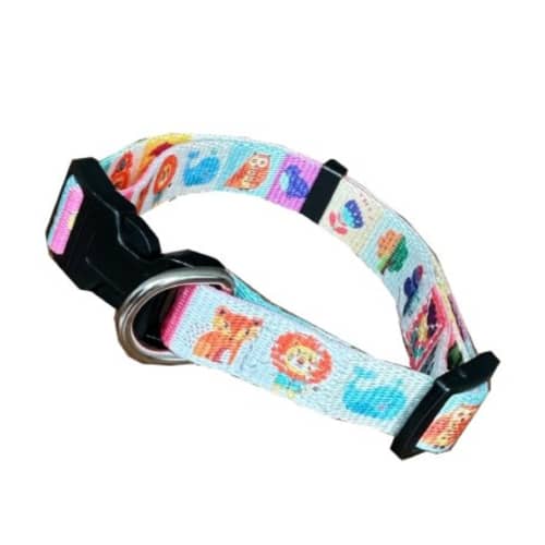 Custom branded RPET Full Coloiur dog collar with a promotional design from Total Merchandise