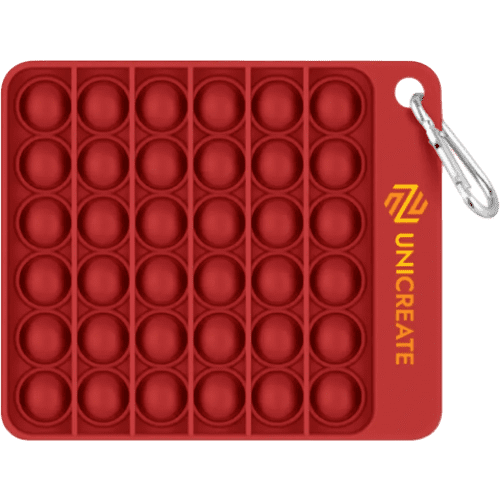 Promotional Pop-it Fidget in Red printed with a company logo from Total Merchandise