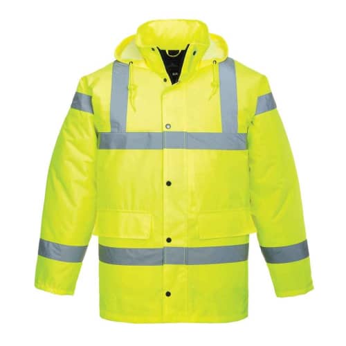 Promotional Portwest Hi-Vis Traffic Jacket with a full colour deign from Total Merchandise