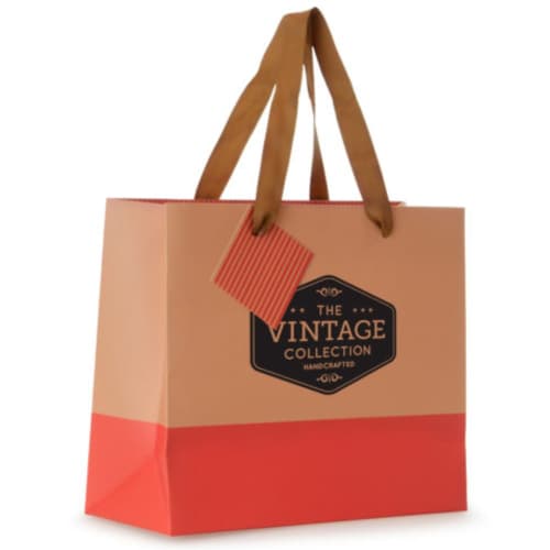 Personalisable Cavalla Paper Gift Bags with a design from Total Merchandise - Red