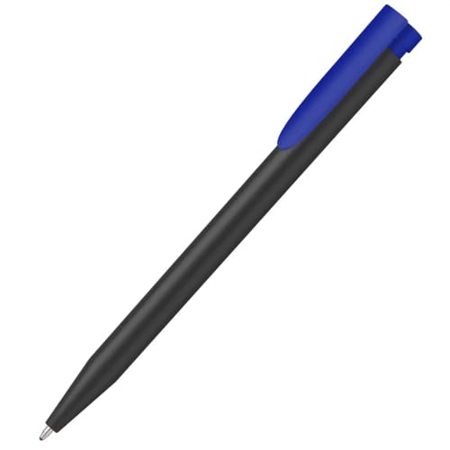 Logo printed Post Consumer Slim Ballpen in Blue from Total Merchandise