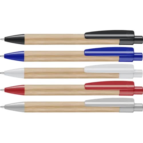 Logo branded Panda Bamboo Ballpens with a custom design from Total Merchandise