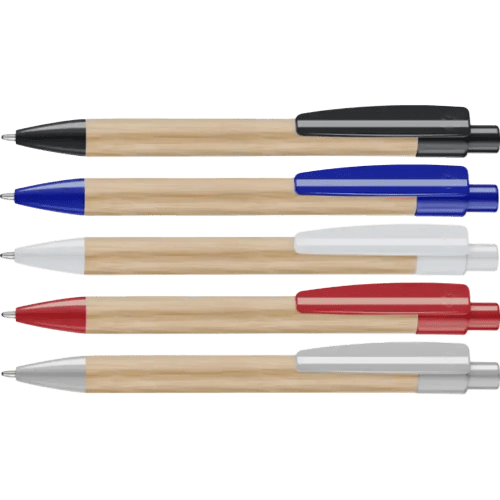 Logo branded Panda Bamboo Ballpens with a custom design from Total Merchandise
