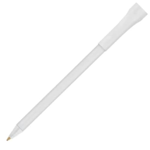 Logo branded One Earth Ballpen with a design from Total Merchandise - White