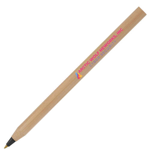 Promotional Bamboo Stickpen with a design from Total Merchandise - Natural