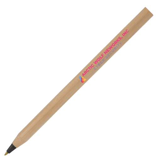 Promotional Bamboo Stickpen with a design from Total Merchandise - Natural
