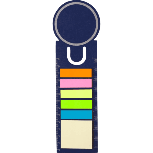 Custom branded Sticky Note Bookmarks with a design from Total Merchandise - Blue