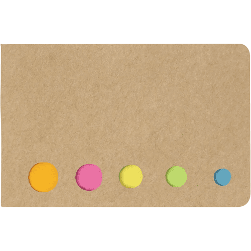 Logo-printed Self Adhesive Memos with a design from Total Merchandise - Brown