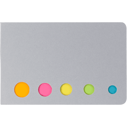 Custom Self Adhesive Memos with a printed design from Total Merchandise - Silver