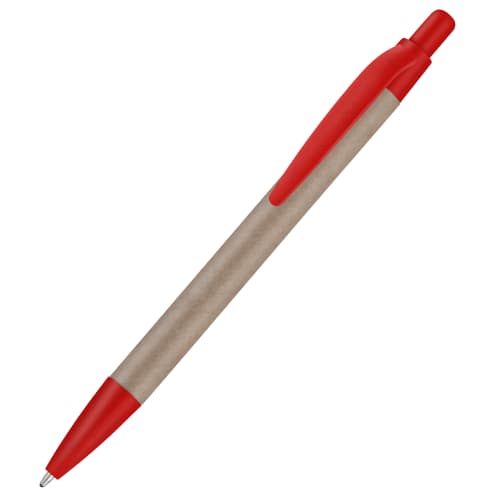 Personalisable Strawkraft Ballpen in Red from Total Merchandise