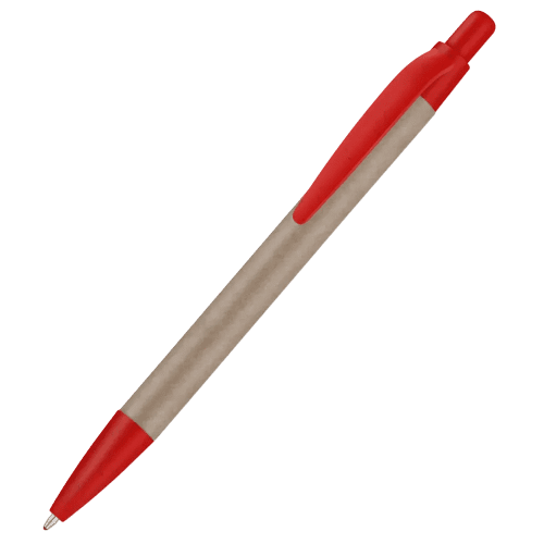 Personalisable Strawkraft Ballpen in Red from Total Merchandise