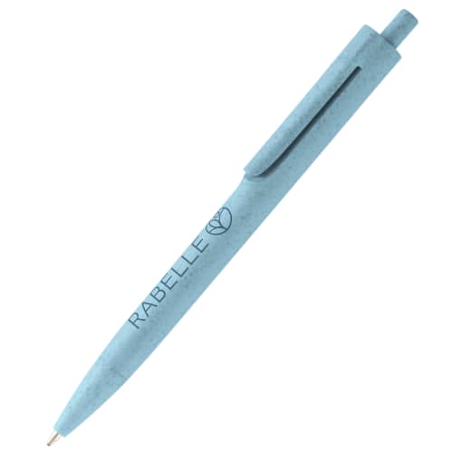 Personalisable Wheatstraw Ballpen in Blue from Total Merchandise