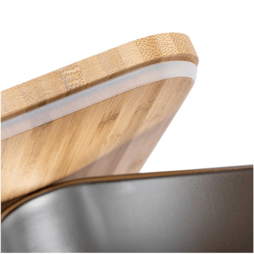 Branded Stainless Steel Lunch Box with Bamboo Lid with a design from Total Merchandise
