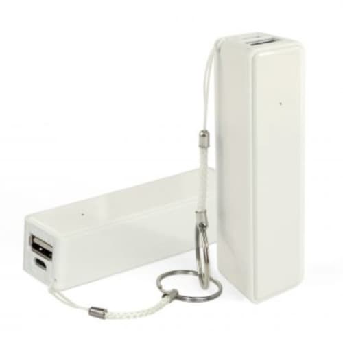 Promotional Recycled Plastic Candy Powerbank in White from Total Merchandise