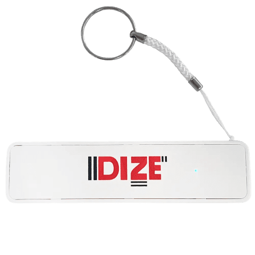 UK Printed Recycled Plastic Candy Powerbank in White from Total Merchandise