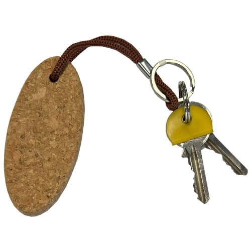 Oval Cork Keyring