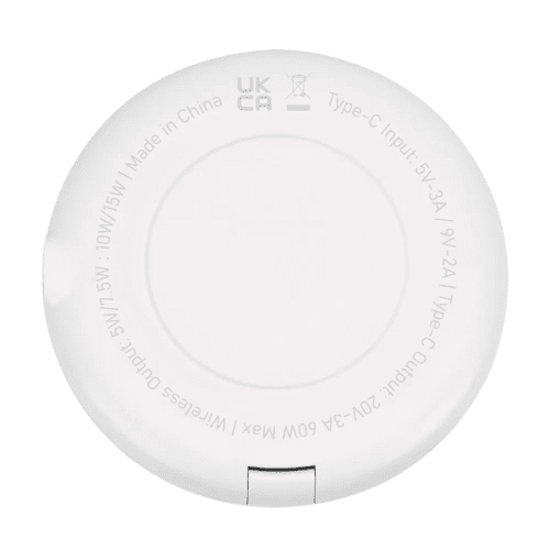 Reverse Side of Wireless Charging Pad and Cable Set Printed by Total Merchandise