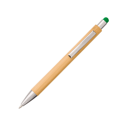 Promotional Eco-friendly Ballpen in Bamboo/Lime from Total Merchandise
