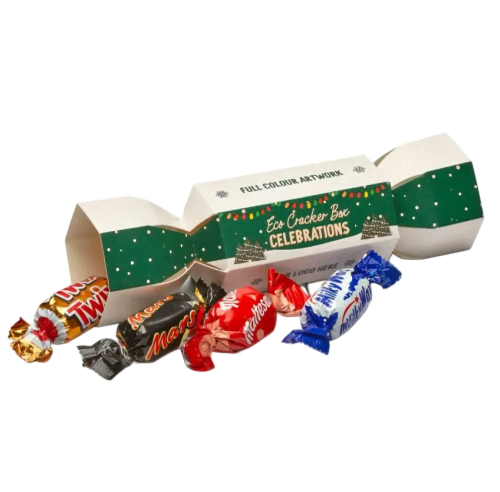 Custom branded Eco Cracker Box with a full colour design from Total Merchandise