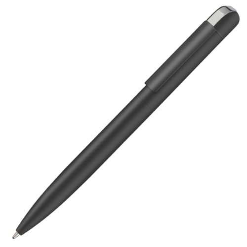 Logo branded Folk Soft Feel Ballpen with a design from Total Merchandise - Black