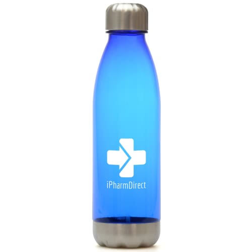 Custom Branded 650ml Rpet And Recycled Stainless Steel Bottle in Blue from Total Merchandise